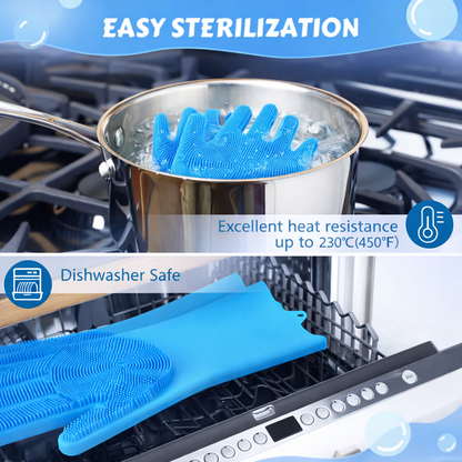 silicon dishwashing glovee