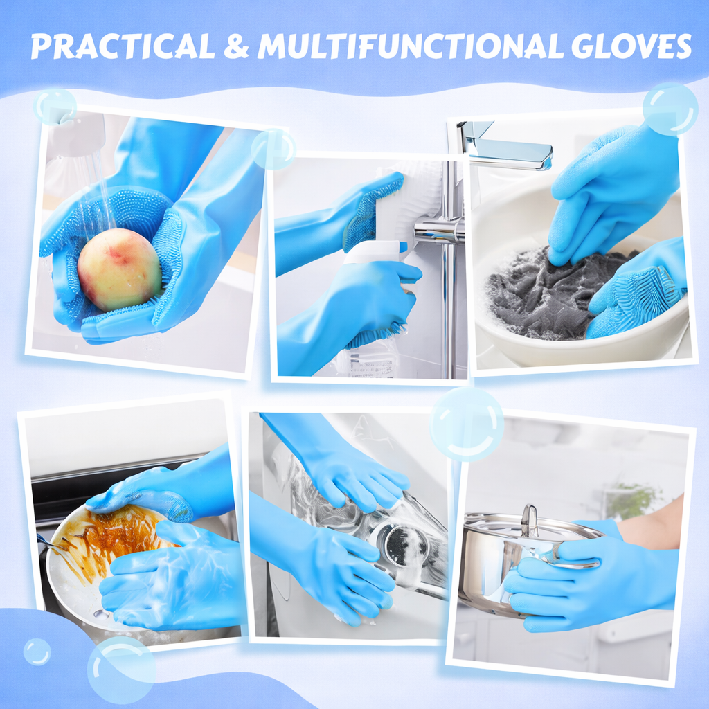 silicon dishwashing glovee
