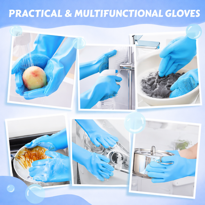 silicon dishwashing glovee